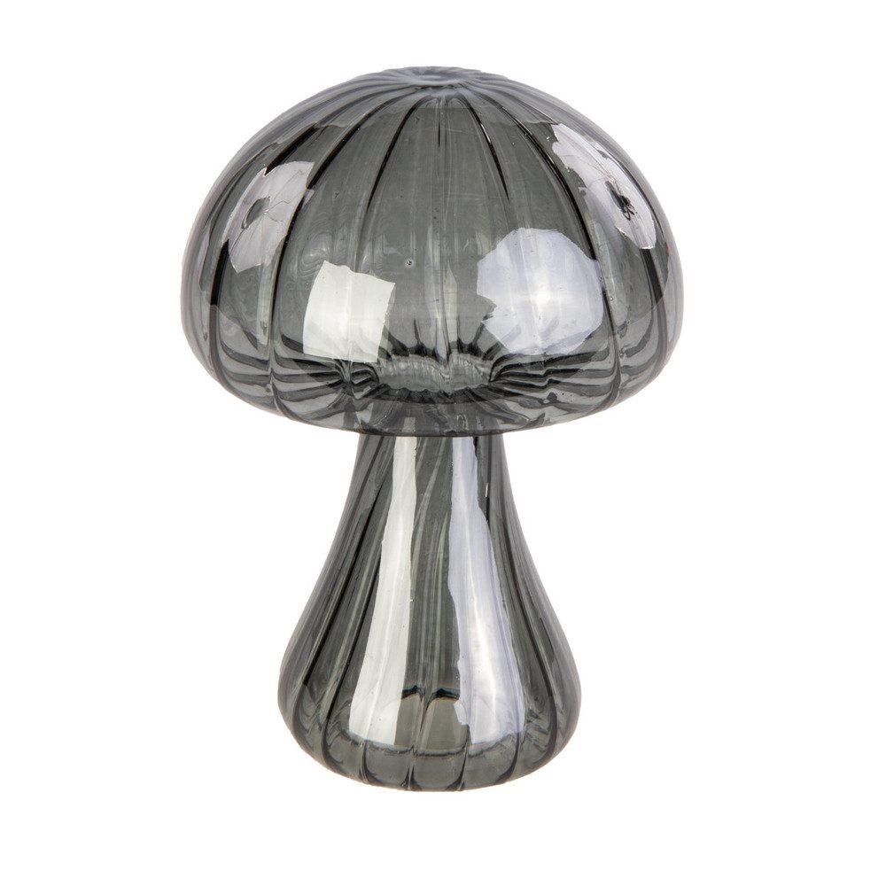 Dekofigur Pilz - schwarz transparent - ca. 7 x 10 cm