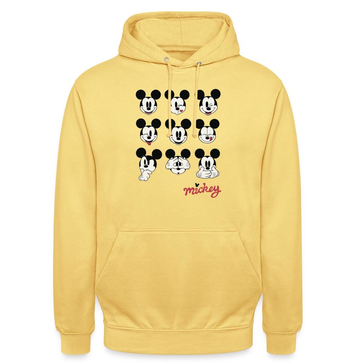Spreadshirt Hoodie Mickey & Minnie Mickey Mouse Gesichtsausdrücke Unisex Hoodie (1-tlg)