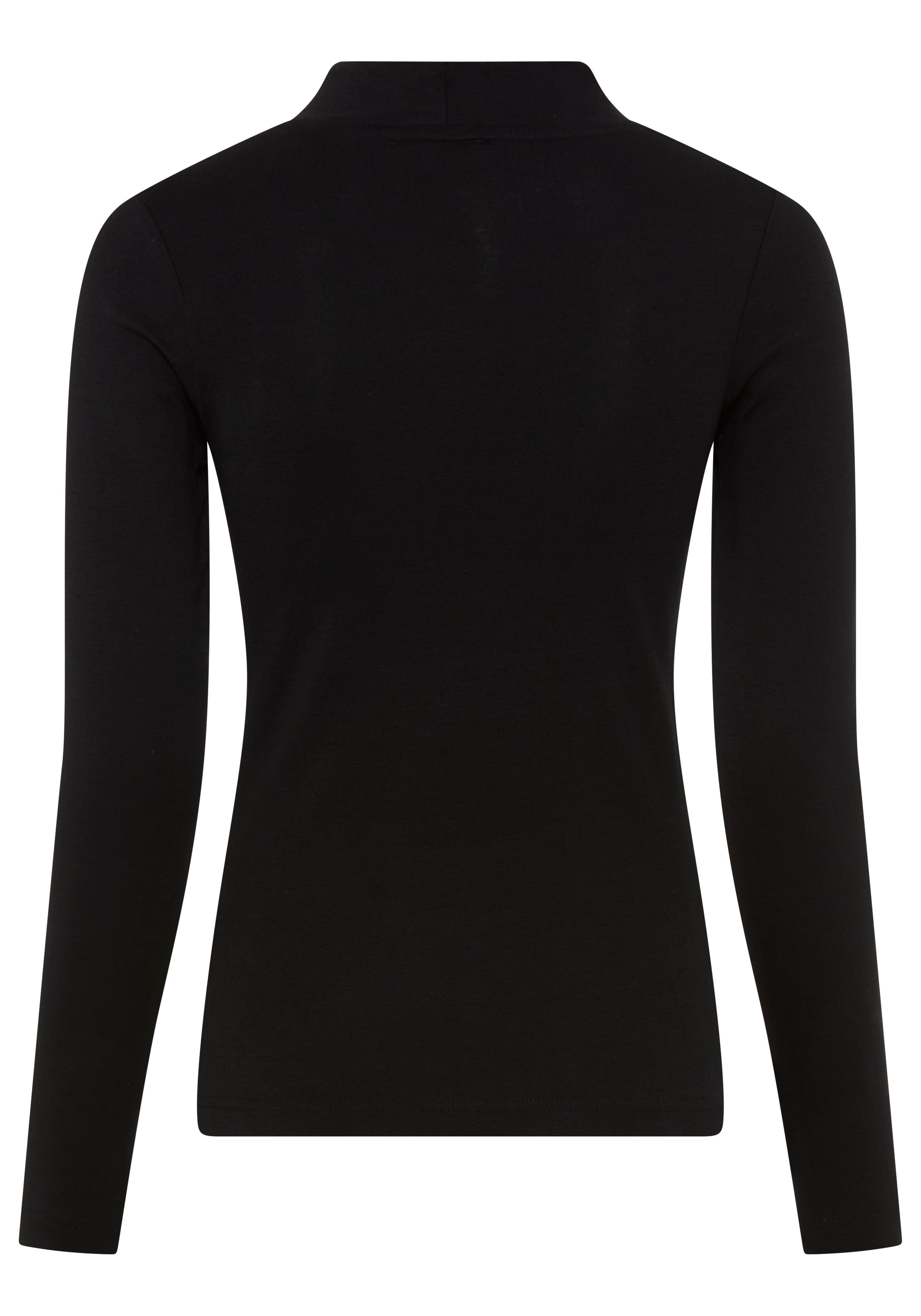 KangaROOS Longsleeve Langarm, sehr figurbetont, unifarben, Stehkragen