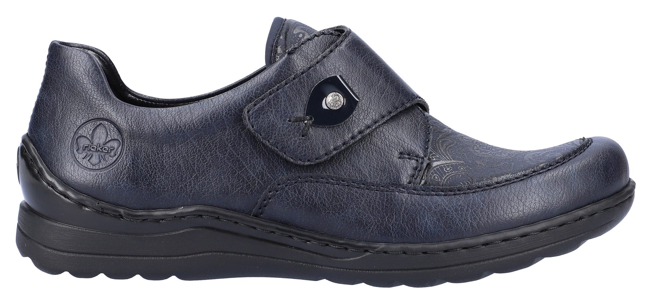 Rieker Klettschuh mit dezentem Paisley-Muster