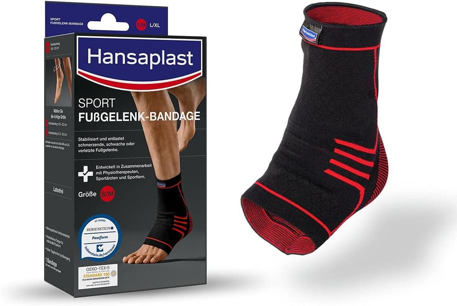 Hansaplast Fußbandage Hansaplast Sport Fußgelenk-Bandage, Sprunggelenkbandage