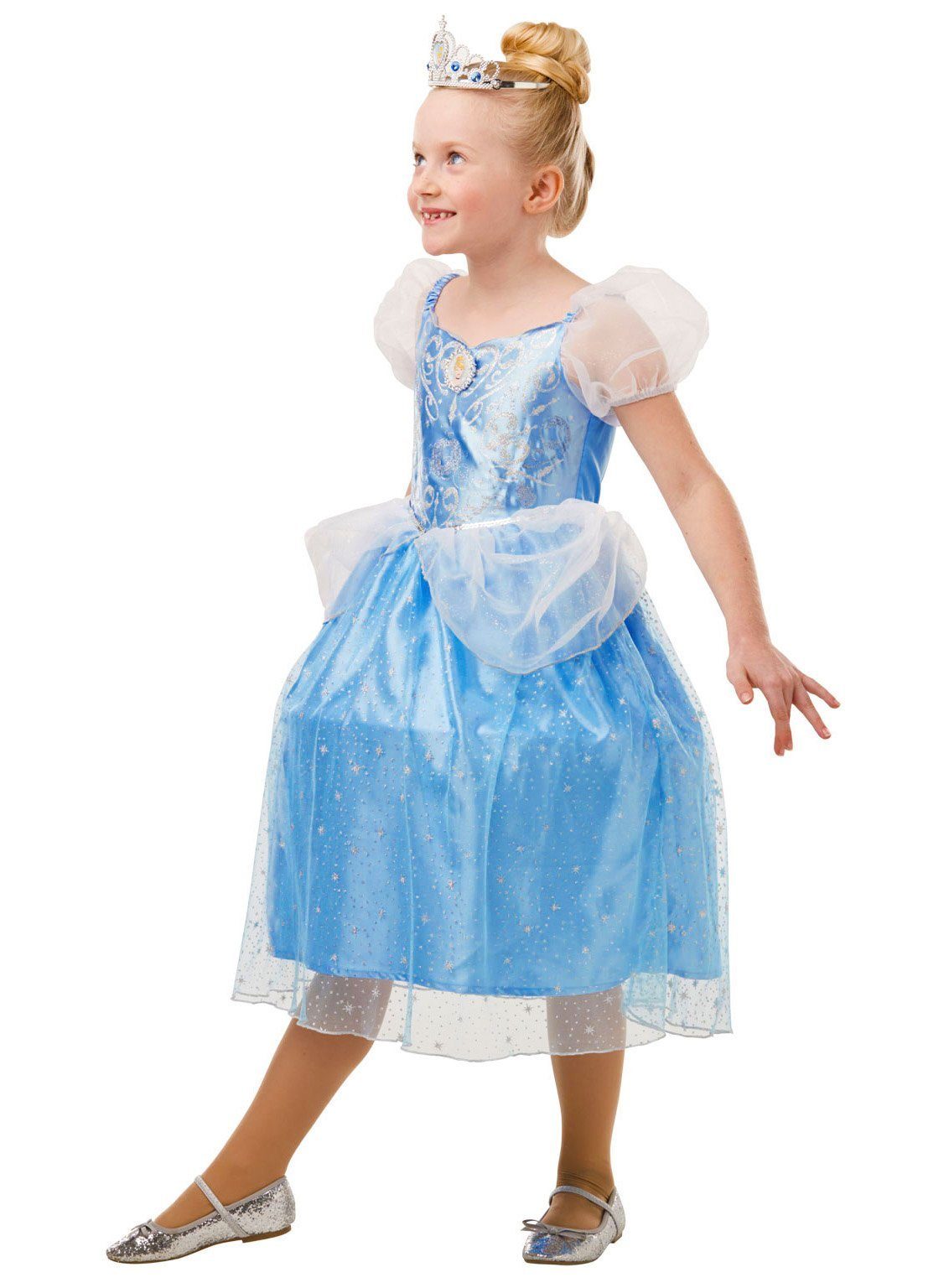 Rubie´s Prinzessin-Kostüm Disney Prinzessin Cinderella Glitzerkostüm für Kin, Prinzessinnenkleid mit jeder Menge Glanz und Glitter