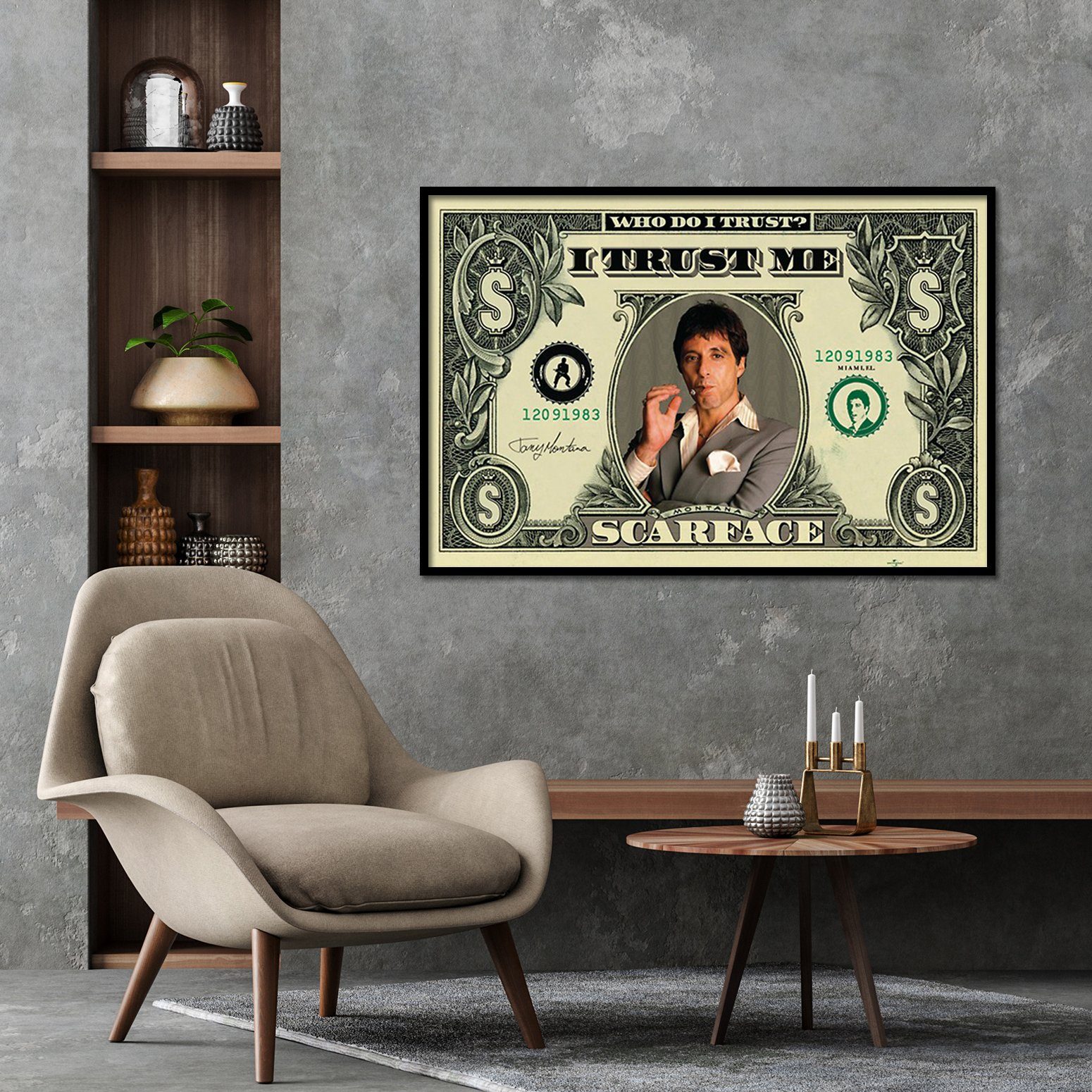 PYRAMID Poster Scarface Dollarschein (Who do I Trust) 91,5 x 61 cm günstig online kaufen