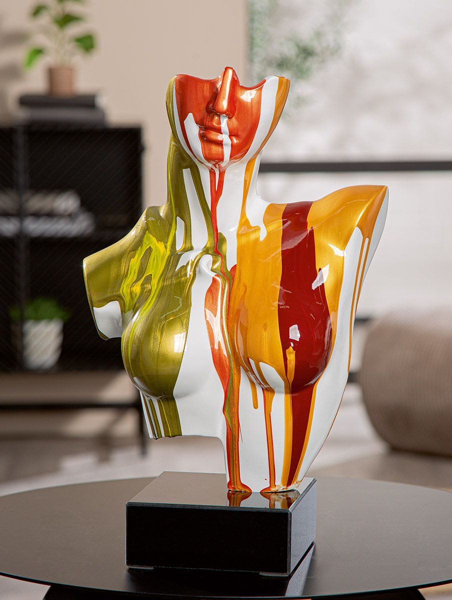 GILDE Skulptur Skulptur Bella Ausdrucksstarke Frauenbüste kunstvoller Farbgestaltung (1 St)