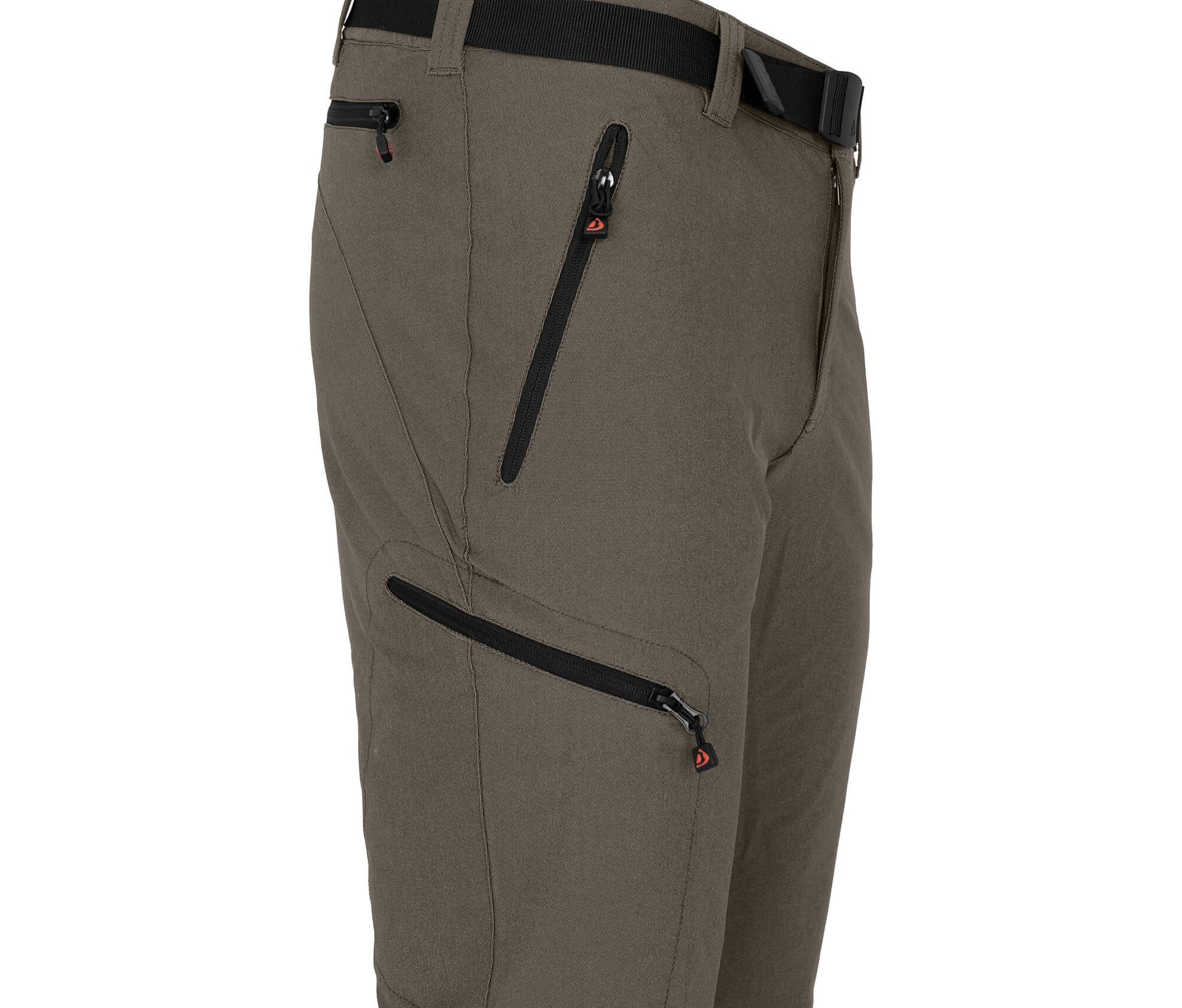 Sport Outdoorhosen Bergson Outdoorhose WARREN light Herren Trekkinghose, robust, elastisch, Normalgrößen, braun/grün
