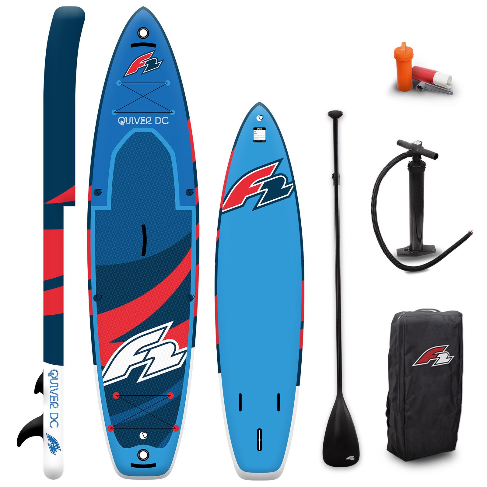 SUP-Board F2 SUP Stand Up Paddle Board Quiver DC 11'5'' Blau 2024