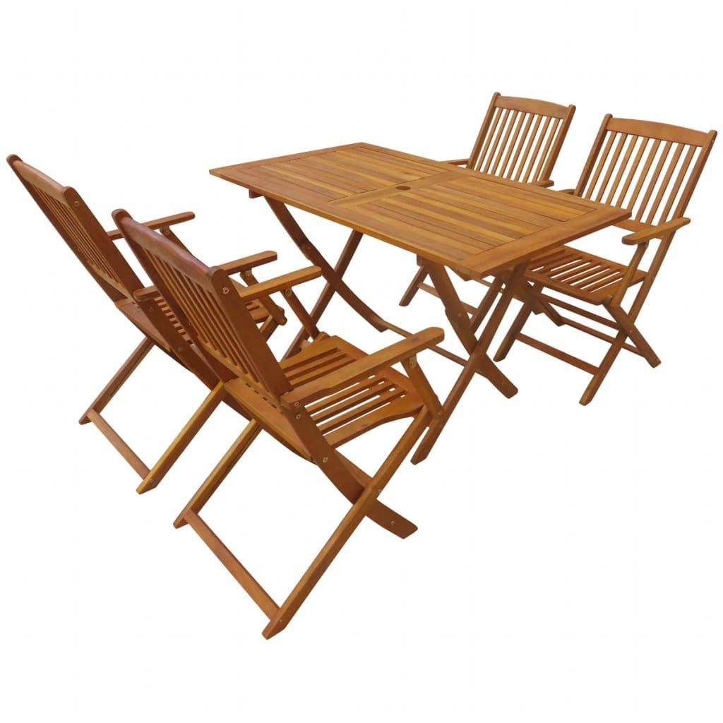 PHOEBE CAT Sitzgruppe »Klappbar Gartenmöbel Set, (4x Sessel, 1x Tisch,  5-tlg), aus Akazie Massivholz, Terrassenmöbel«, (5-tlg) online kaufen | OTTO