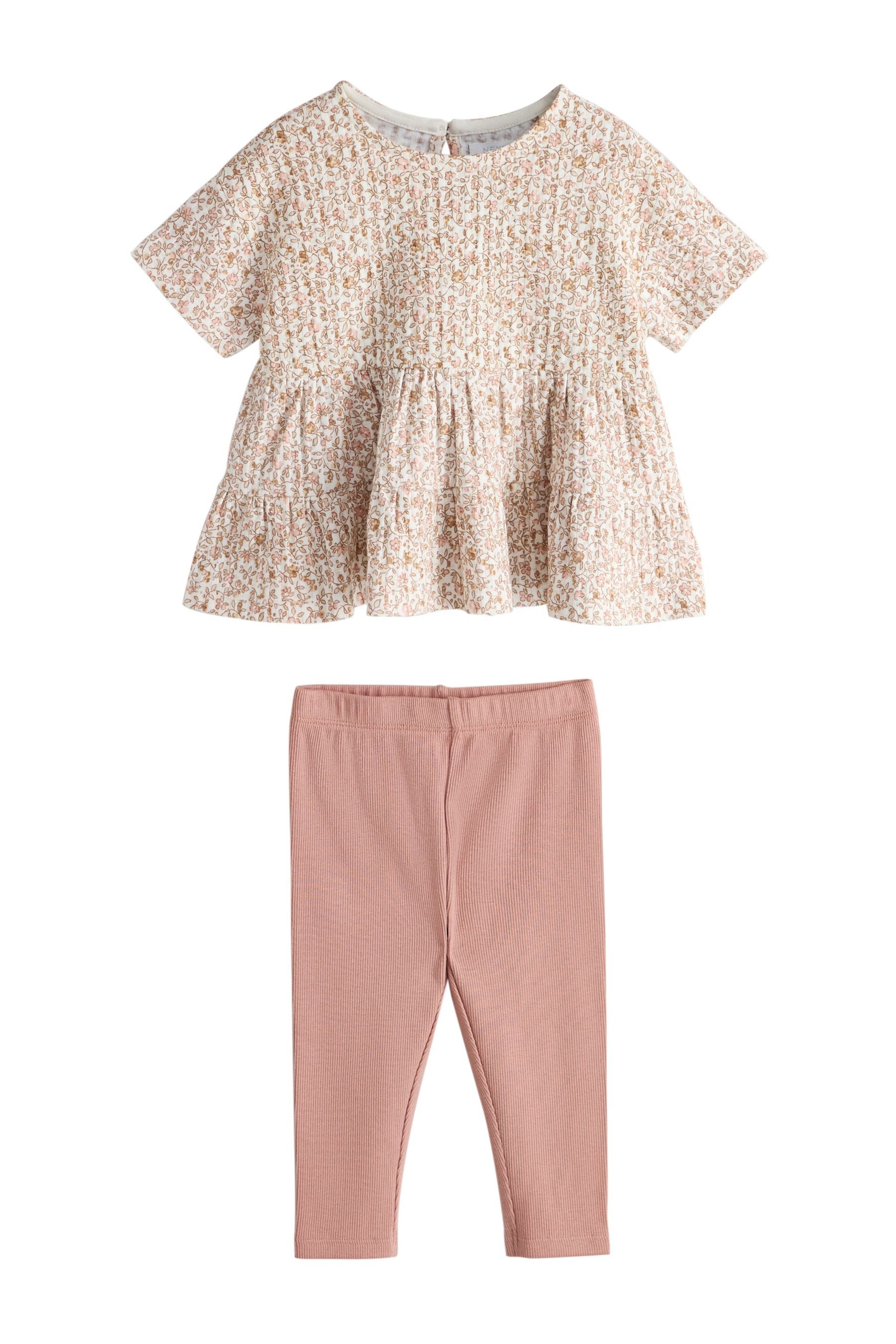 Next Shirt & Leggings Schößchenoberteil und Leggings im Set (2-tlg)