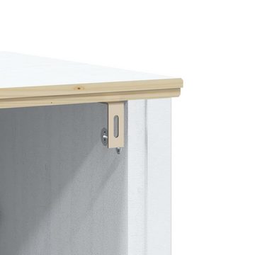 vidaXL Badezimmer-Set Waschbeckenunterschrank BERG Weiß 60x34x59 cm Massivholz Kiefer, (1-St)