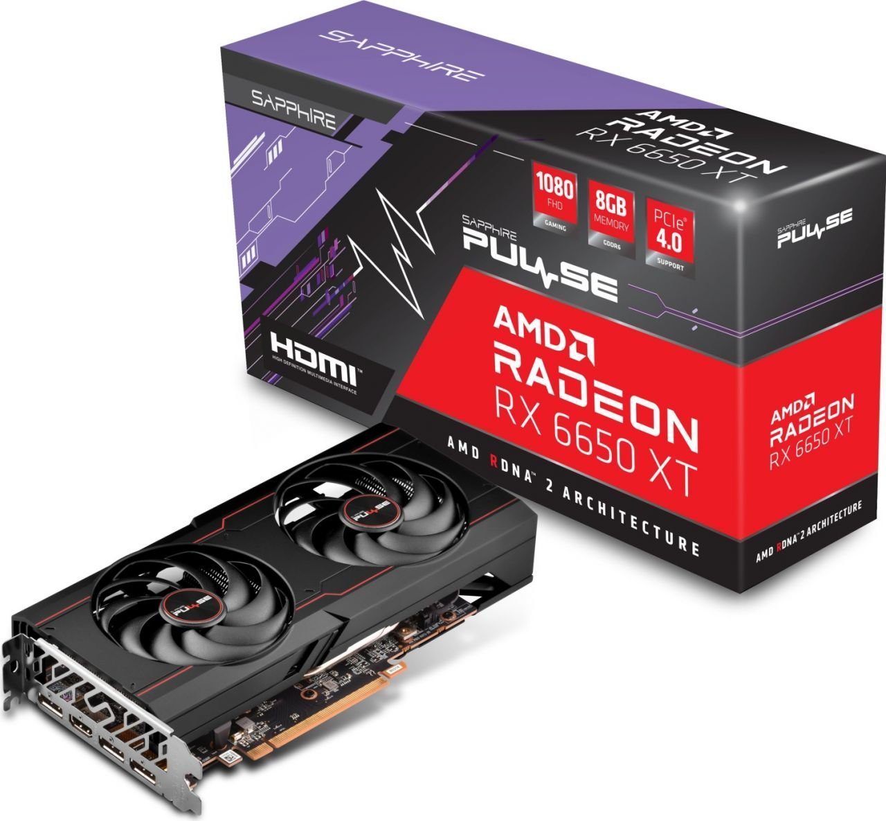 Sapphire RX 6650 XT AMD Radeon RX 6650 XT Grafikkarte (8 GB, GDDR6 ...