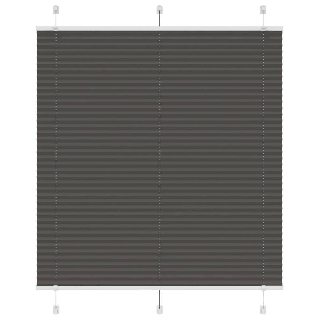 Gardine 120 x 150 cm Plissee Schwarz 120x150 cm Stoffbreite 119,4 cm Polyester