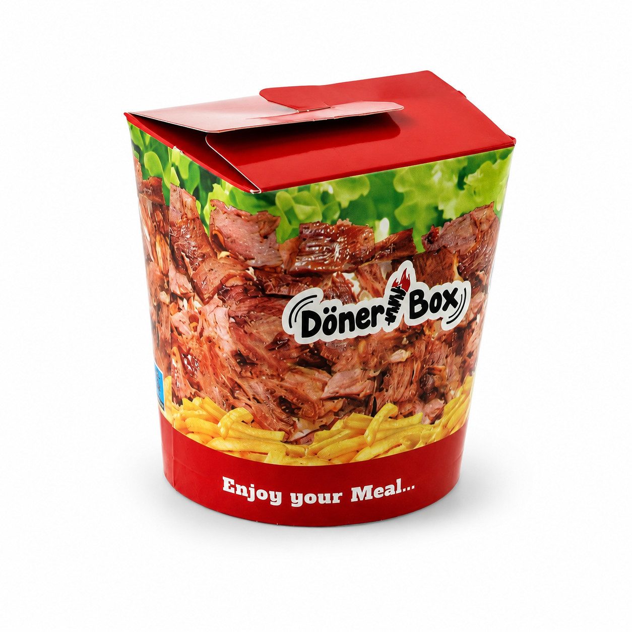 COFI 1453 Servierschale Dönerbox 16 oz ca. 500 ml, (Spar-Set, 50-tlg), Dönerbox Motiv ansprechendem verkaufsförderndem, modernem Design