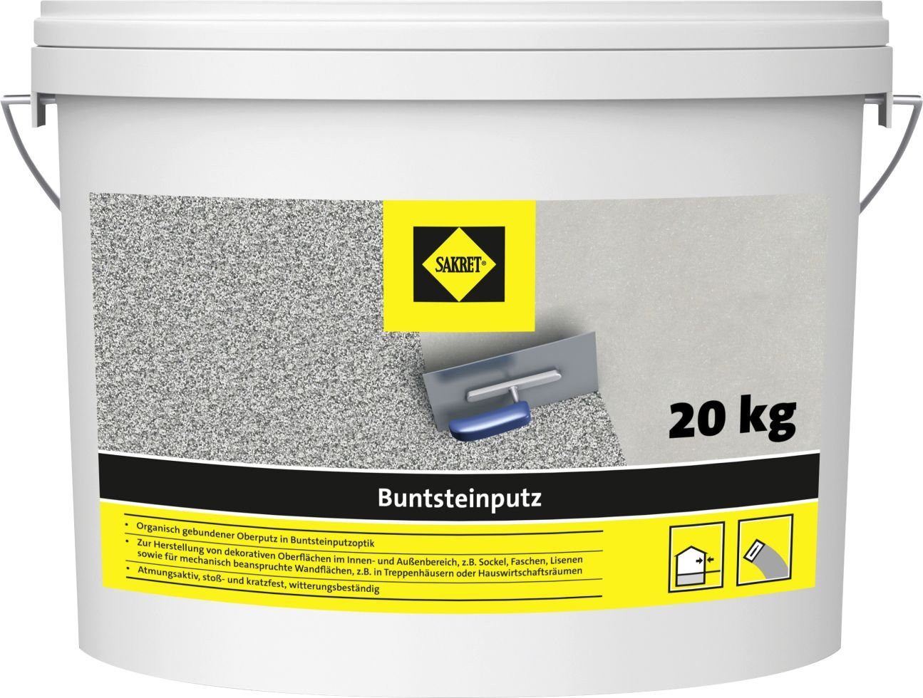 Sakret Mörtel SAKRET Buntsteinputz dunkelgrau 20 kg