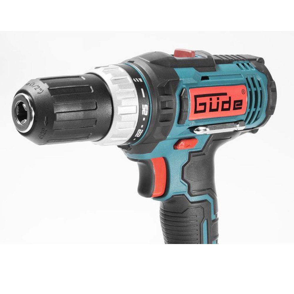 Güde Bohrschrauber GÜDE Akku Bohrschrauber BS 20-201-24 K mit 13-tlg. Bohrer-Set, (Komplettset), Schnellspannbohrfutter