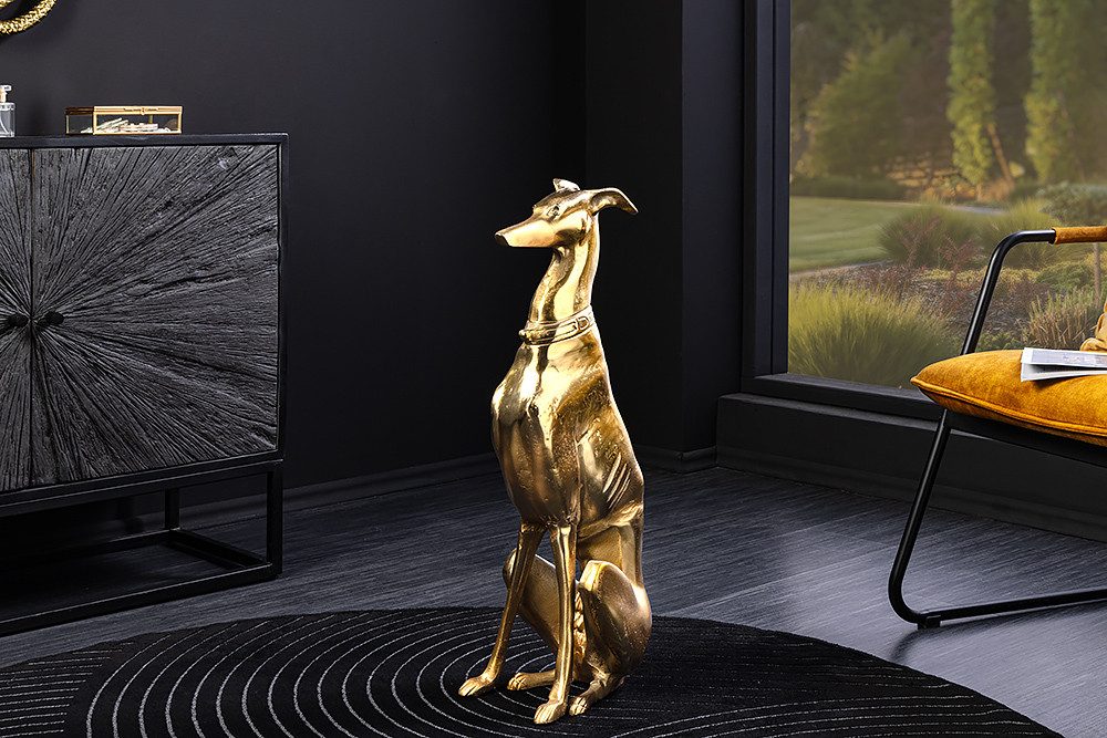 riess-ambiente Tierfigur GREYHOUND 70cm gold · moderne Skulptur im Windhund günstig online kaufen