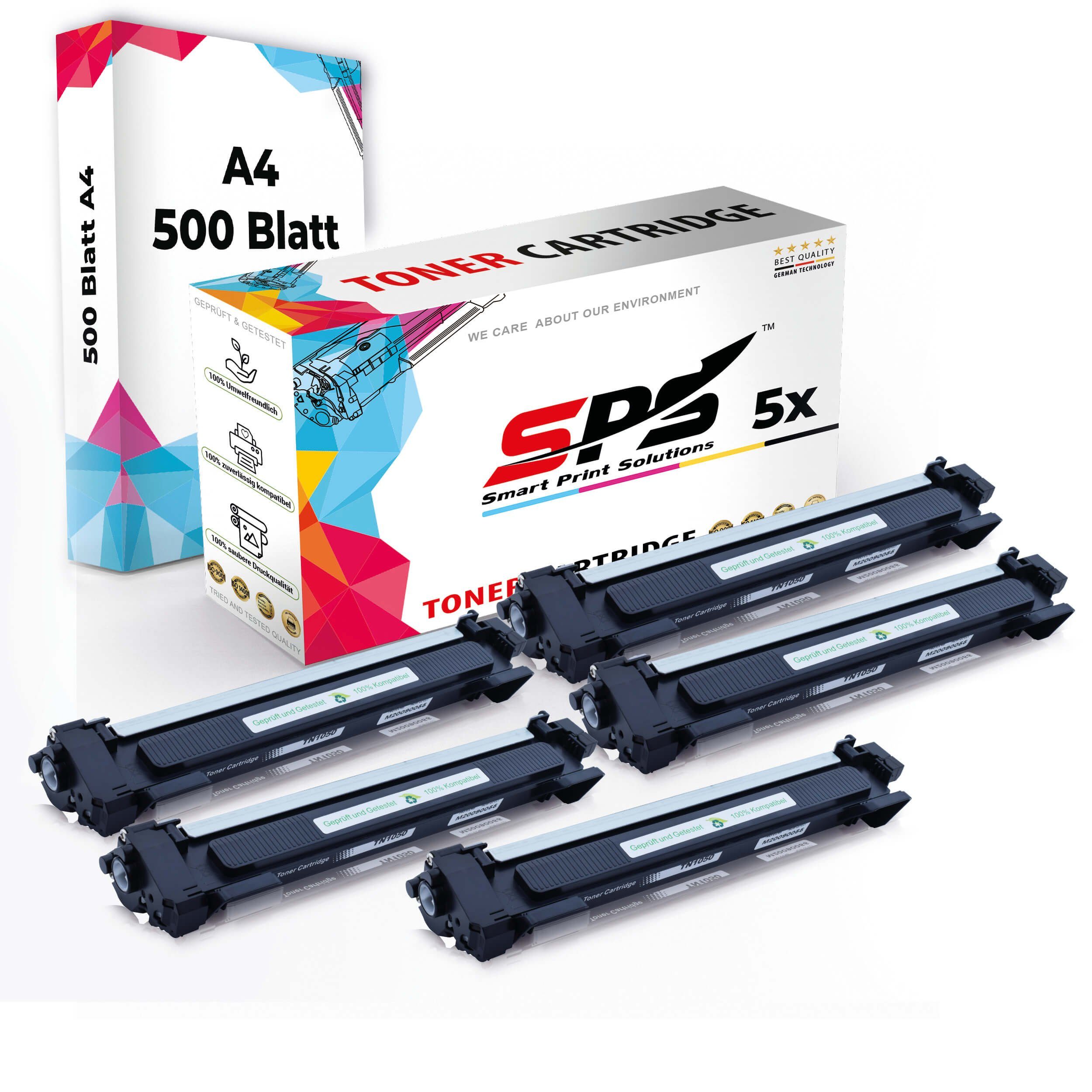 SPS Tonerkartusche Druckerpapier A4 + 5x Multipack Set Kompatibel für Brother DCP-1512 E, (5er Pack)