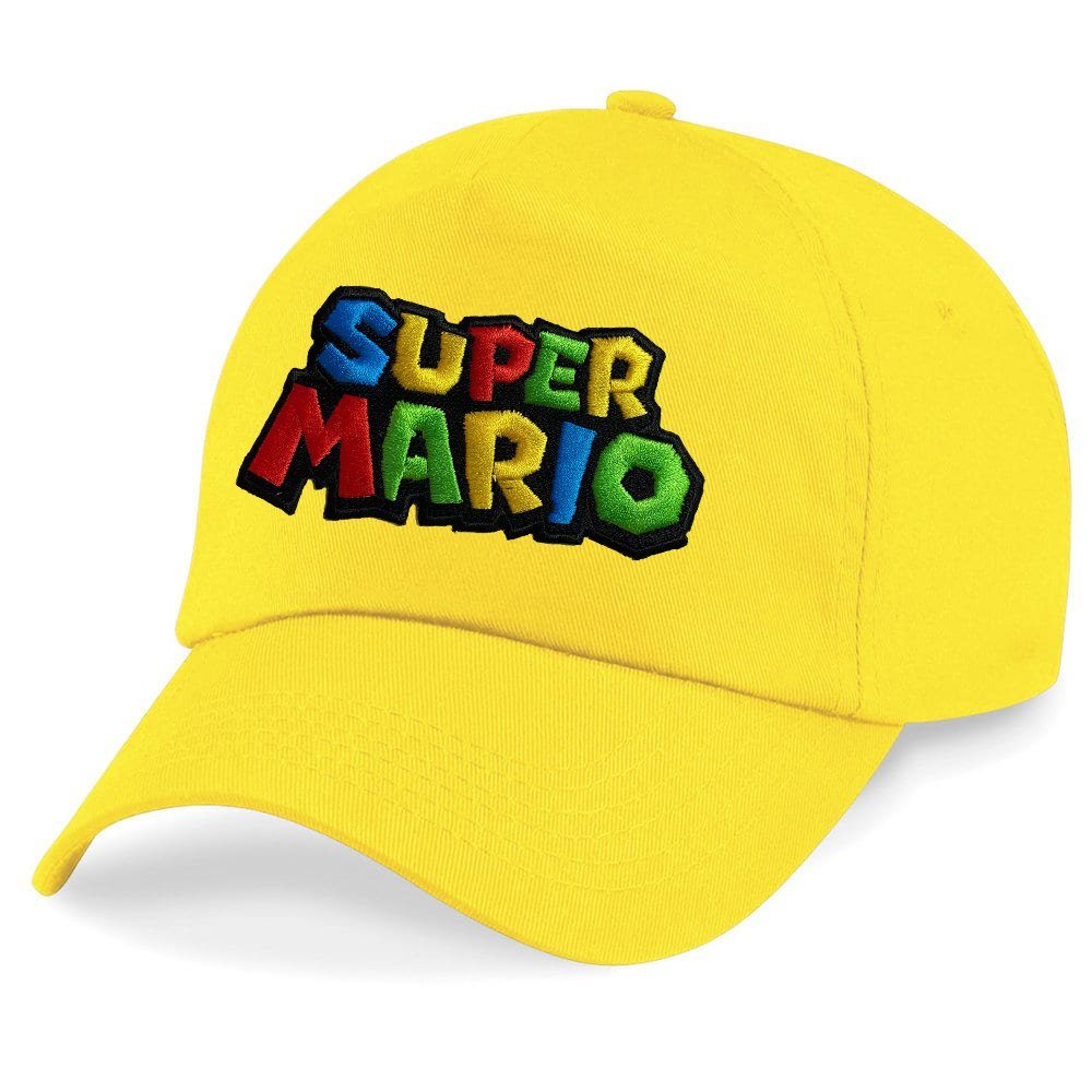 Blondie & Brownie Baseball Cap Kinder Super Mario Stick Patch Luigi Peach Nintendo One Size Gelb