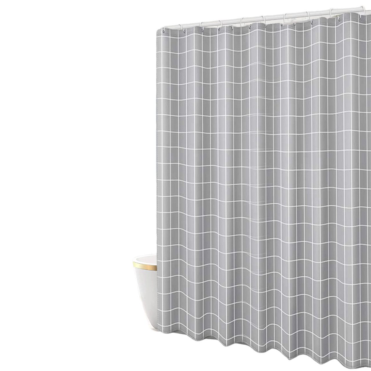 HomeBella Duschvorhang Kariert Textil Antischimmel Schimmelresistent günstig online kaufen