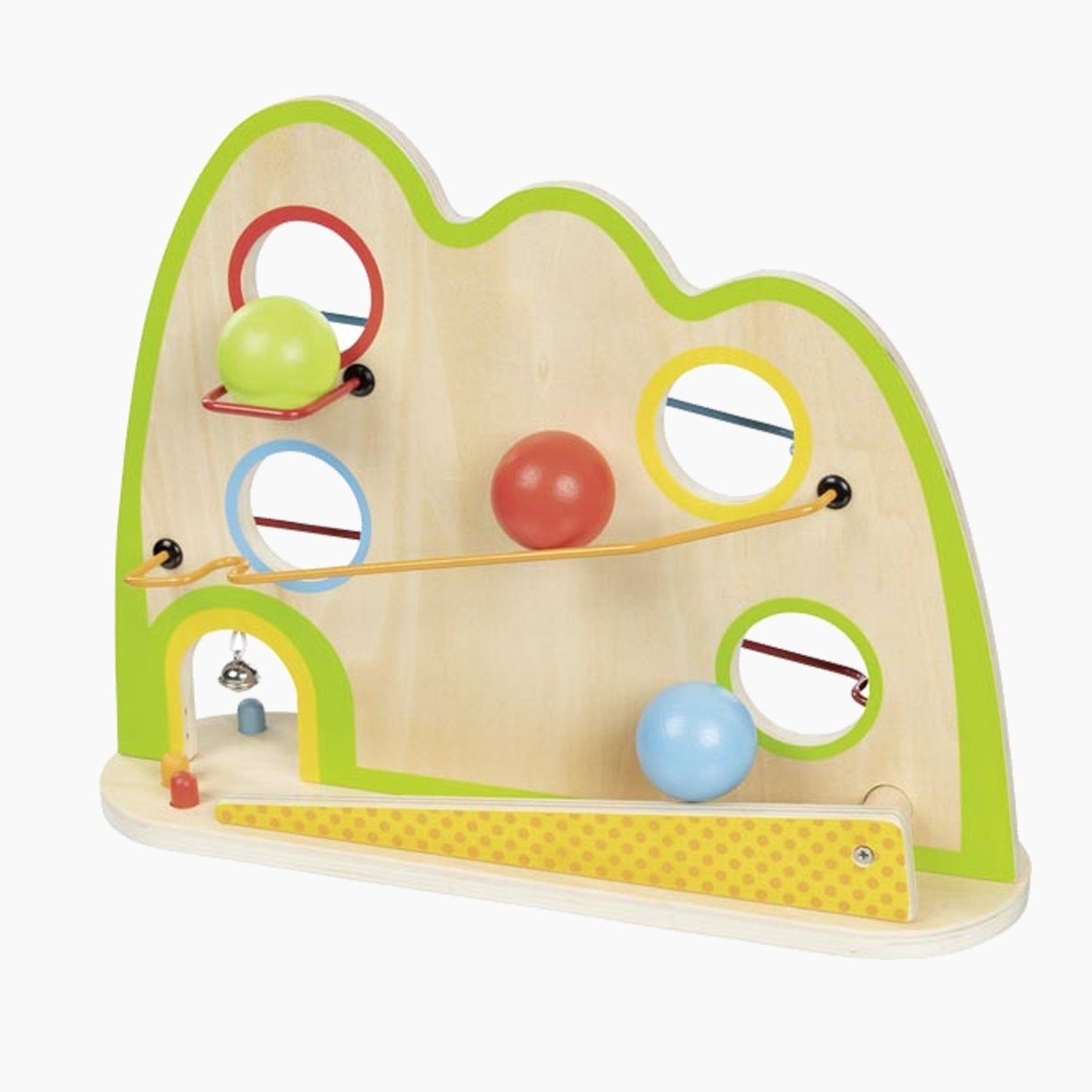 goki Kugelbahn Kugelbahn Seitenwechsel, (packung, 4-tlg., set), Mit 3 großen Kugel.Passen perfekt auch in kleine Kinderhände