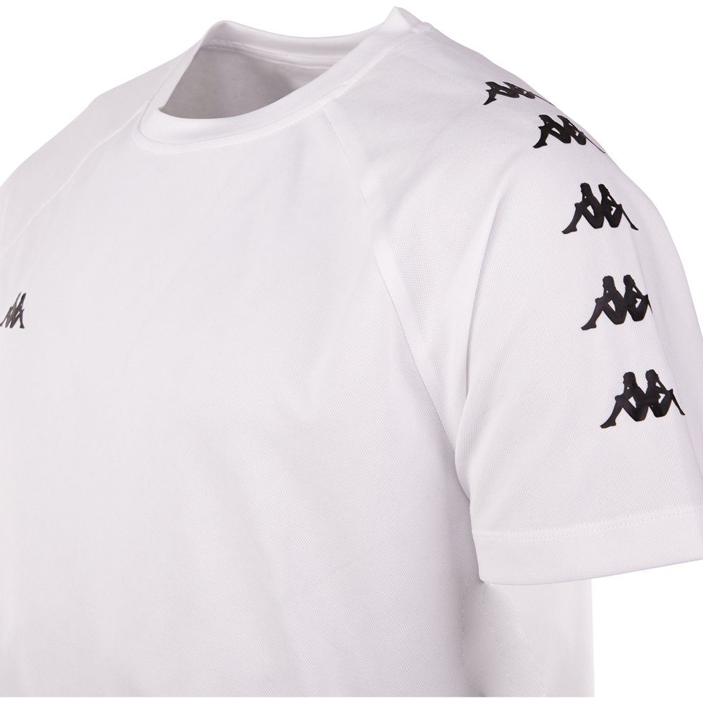 bright Schultern white Logoprints auf Fußballtrikot den Kappa coolen mit