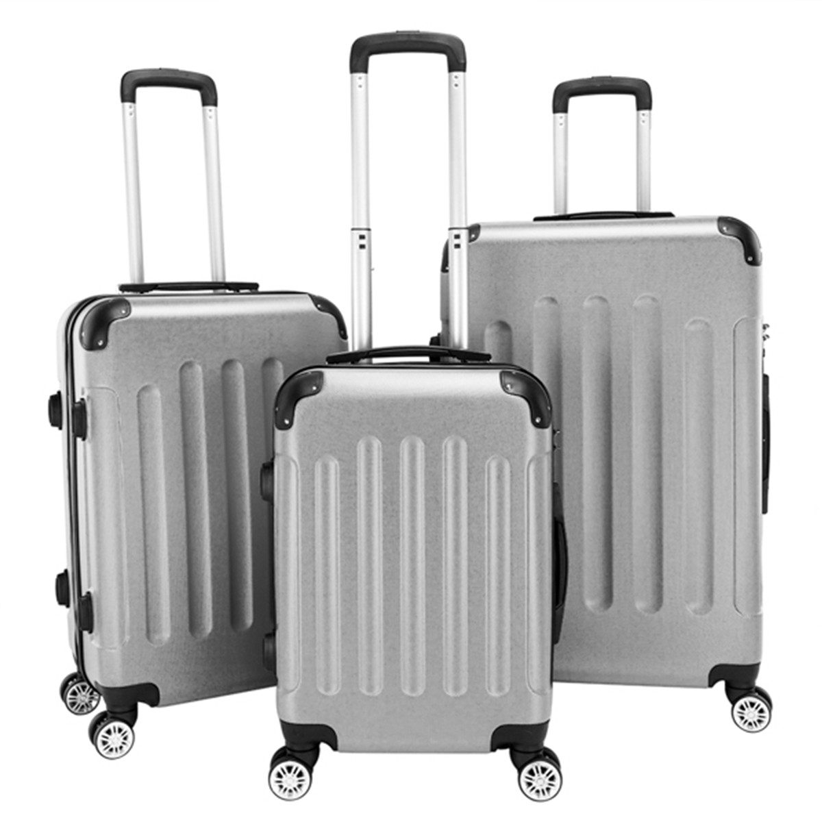 XDeer Koffer 3-teiliger Koffer Tragbarer ABS-Trolley-Koffer, günstig online kaufen