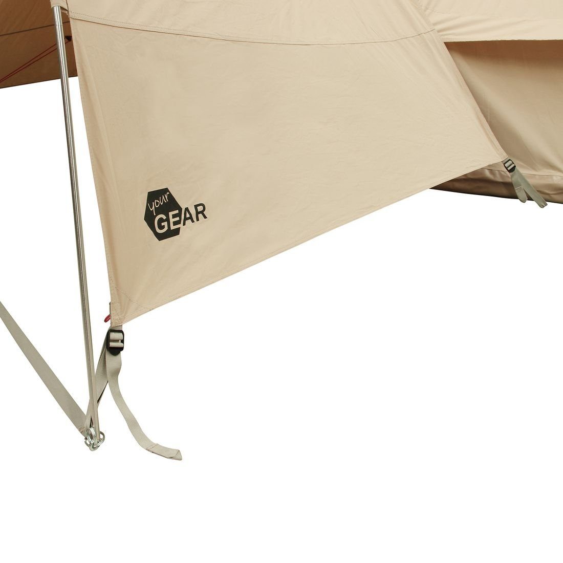 10 Zelt Camping + Pro yourGEAR yourGEAR Personen: Baumwolle Desert 10 Tipi UV50+ Tipi-Zelt Vordach,