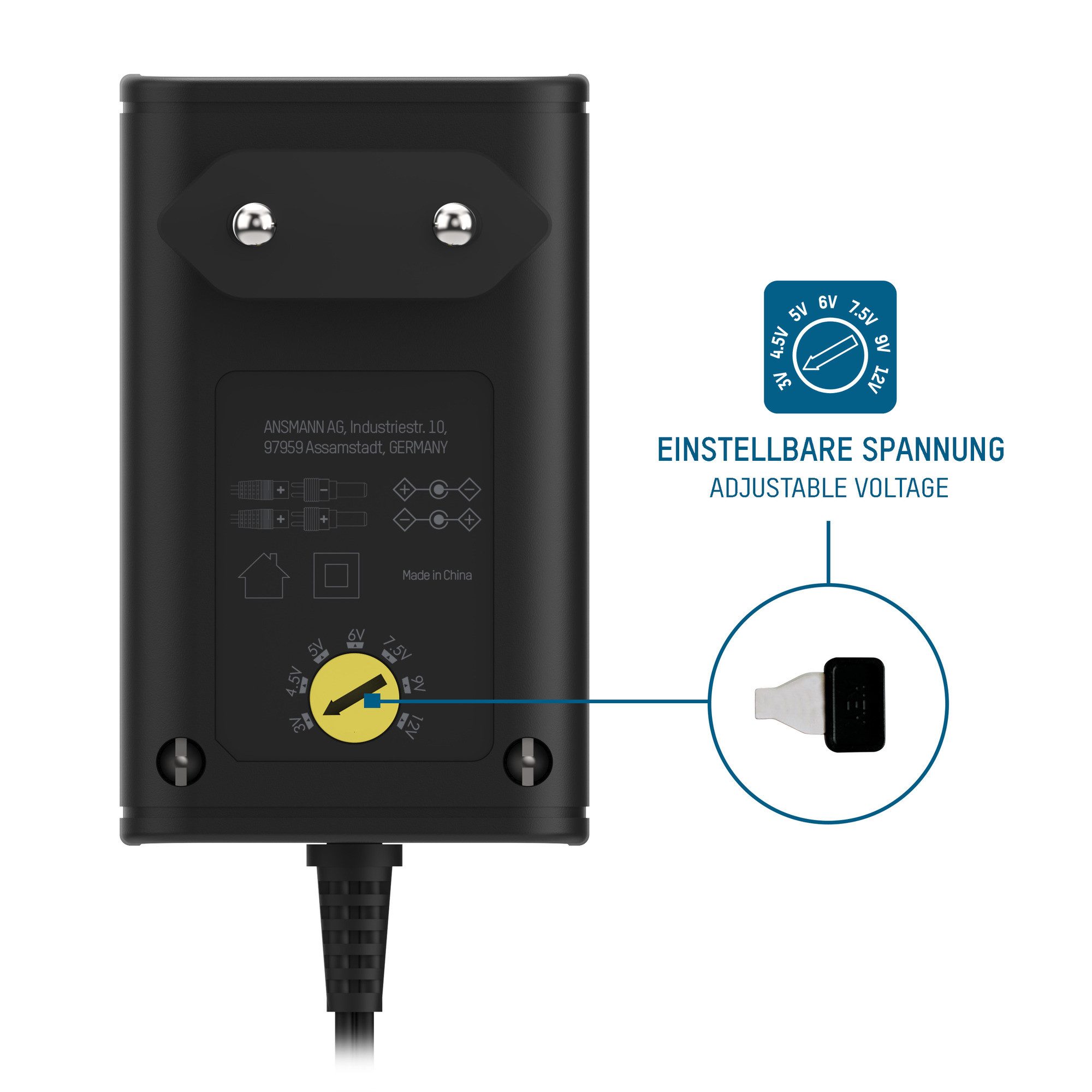 ANSMANN AG Universal Netzteil 3-12v max. 3.6w DC inkl. 7 Stecker Netzteil