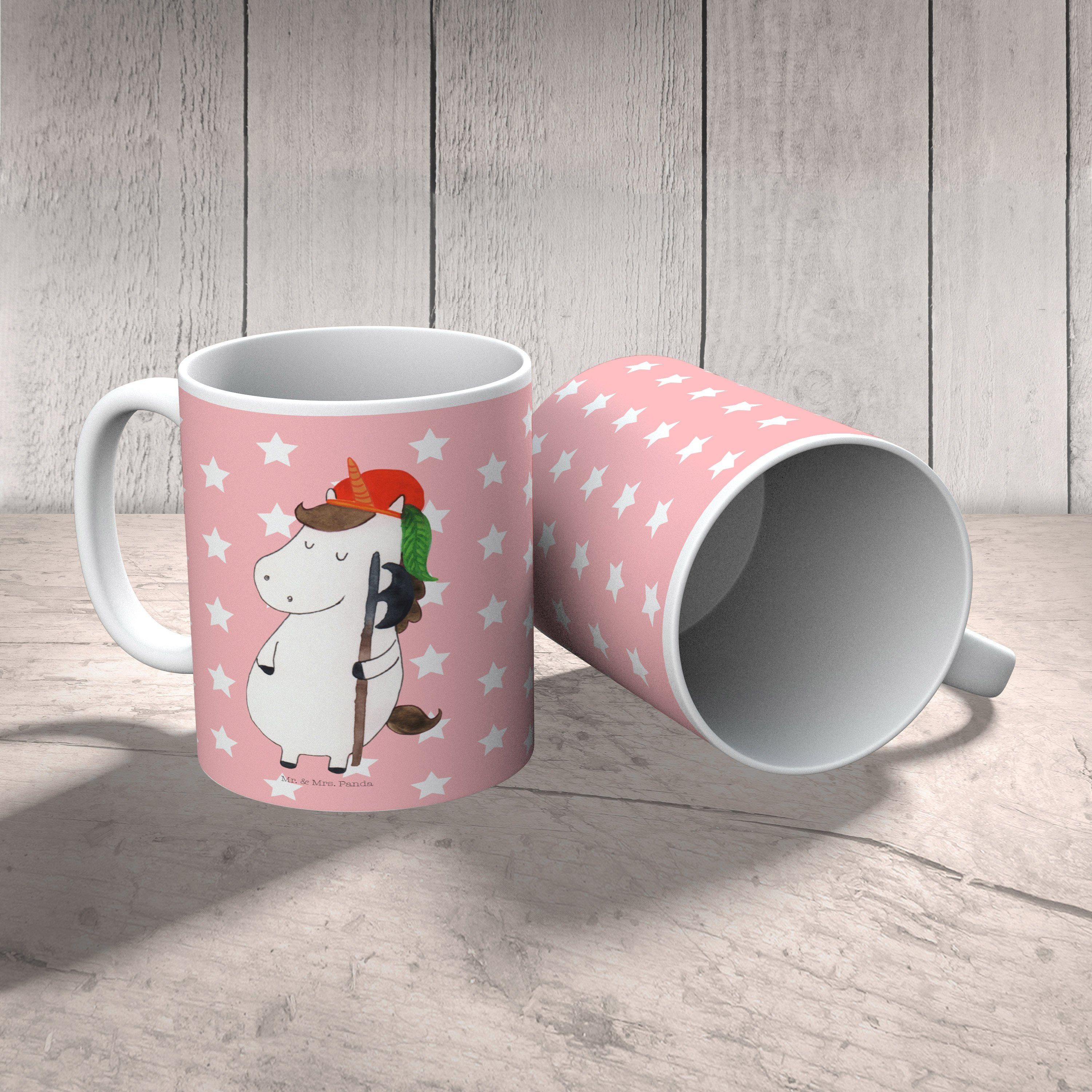 Einhorn Einhörner, Bube Panda Pastell Keramik - Mrs. - Rot Unicorn, Tasse & Geschenk, Teetasse, Mr.