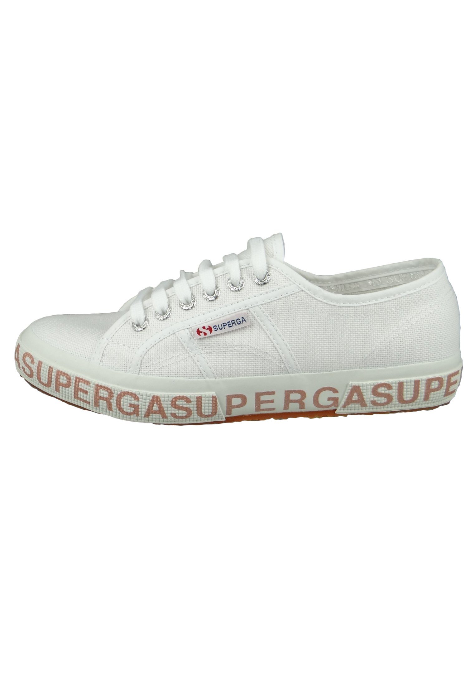 Superga S111XQW 2750 COTW Glitterlettering A01 white bronze Sneaker
