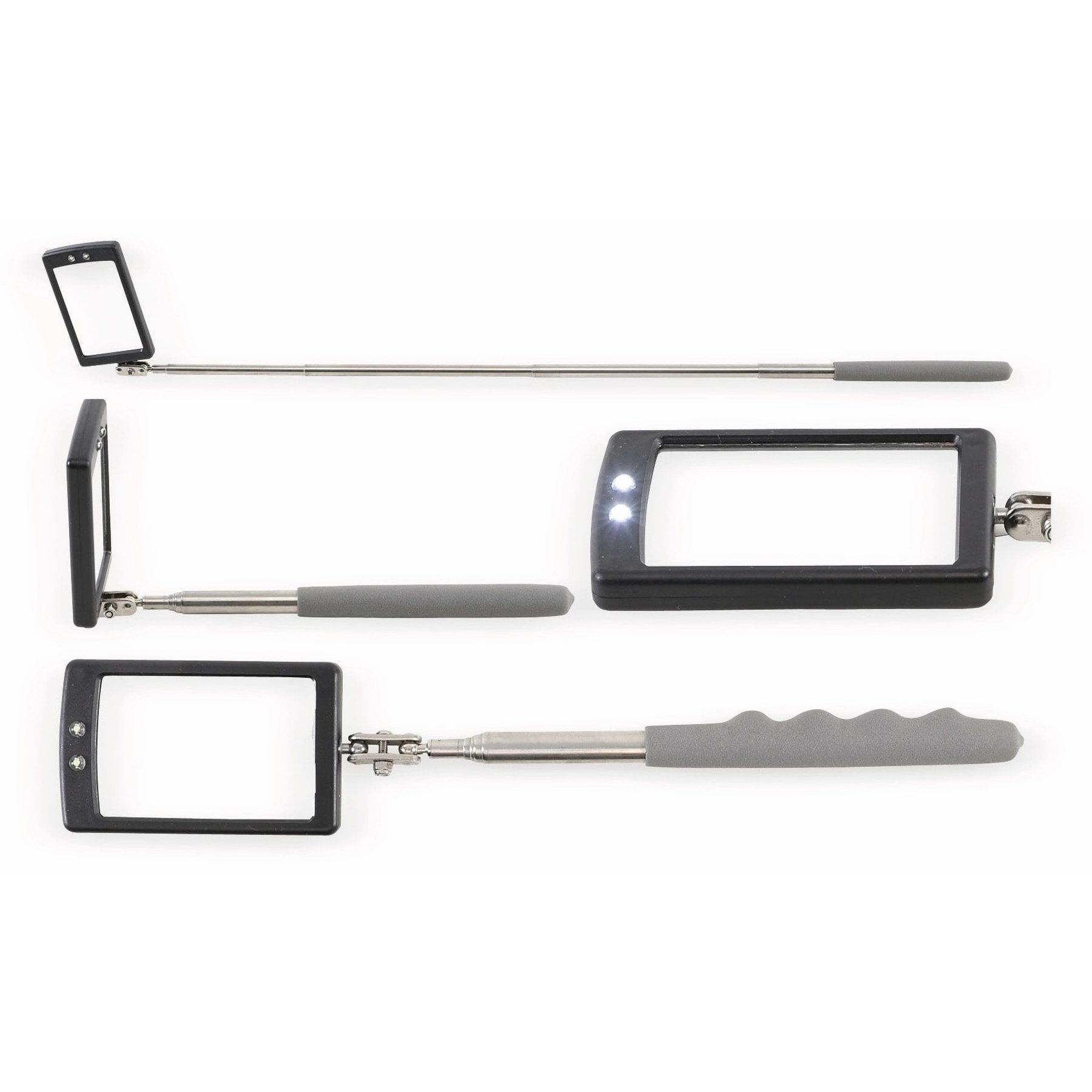 BGS technic BGS TECHNIC Teleskop Inspektionsspiegel 99302, mit 2 LEDs Inspektionskamera