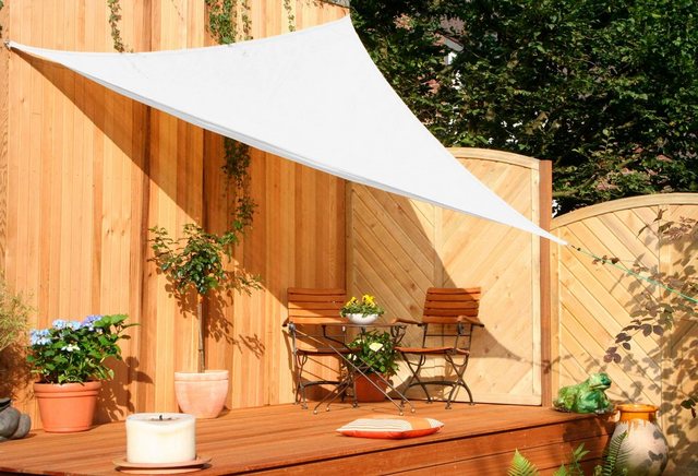 Peddy Shield Floracord Dreiecksonnensegel Cremeweiß 300 cm x 300 cm x 300 cm