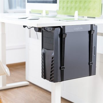 LogiLink PC Halterung zur Untertischmontage per Gurt max. 10 kg auch horizontal Monitor-Halterung, (1-tlg)