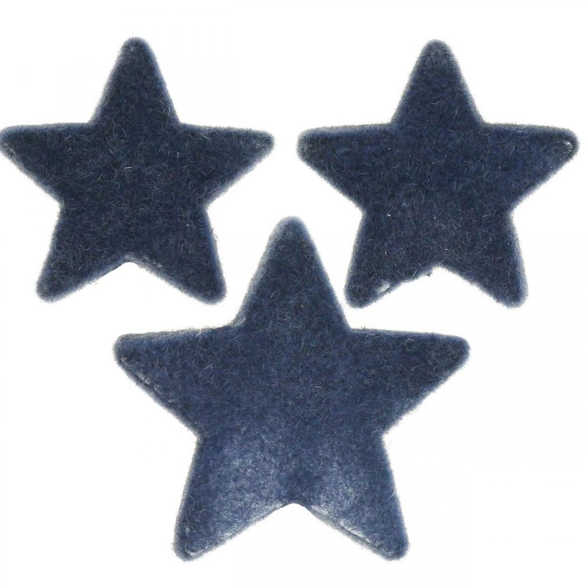 Florists Products Weihnachtsmann Streudeko Weihnachten Blau Sterne 40 Stk Ø4/5cm Tischdeko, 40 Stück