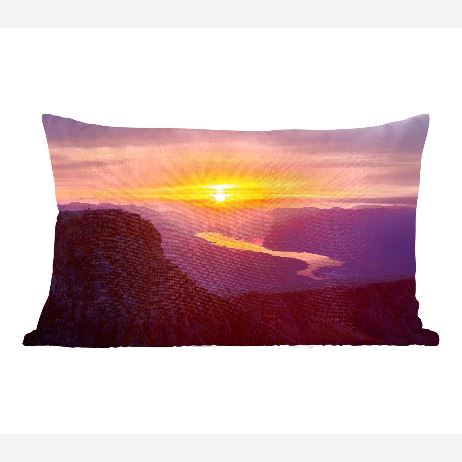 MuchoWow Dekokissen Sonnenuntergang vom Ben Nevis in Schottland, Wohzimmer Dekoration, Zierkissen, Dekokissen mit Füllung, Schlafzimmer