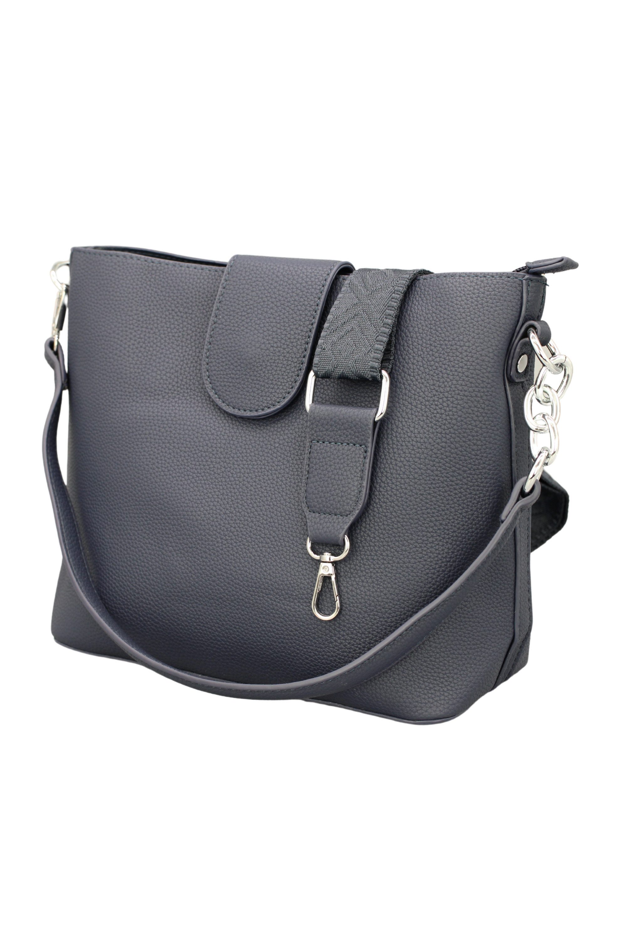 Schultertasche Sellie Damen Handtasche aus Kunstleder mit Schulterriemen – 8 Farben