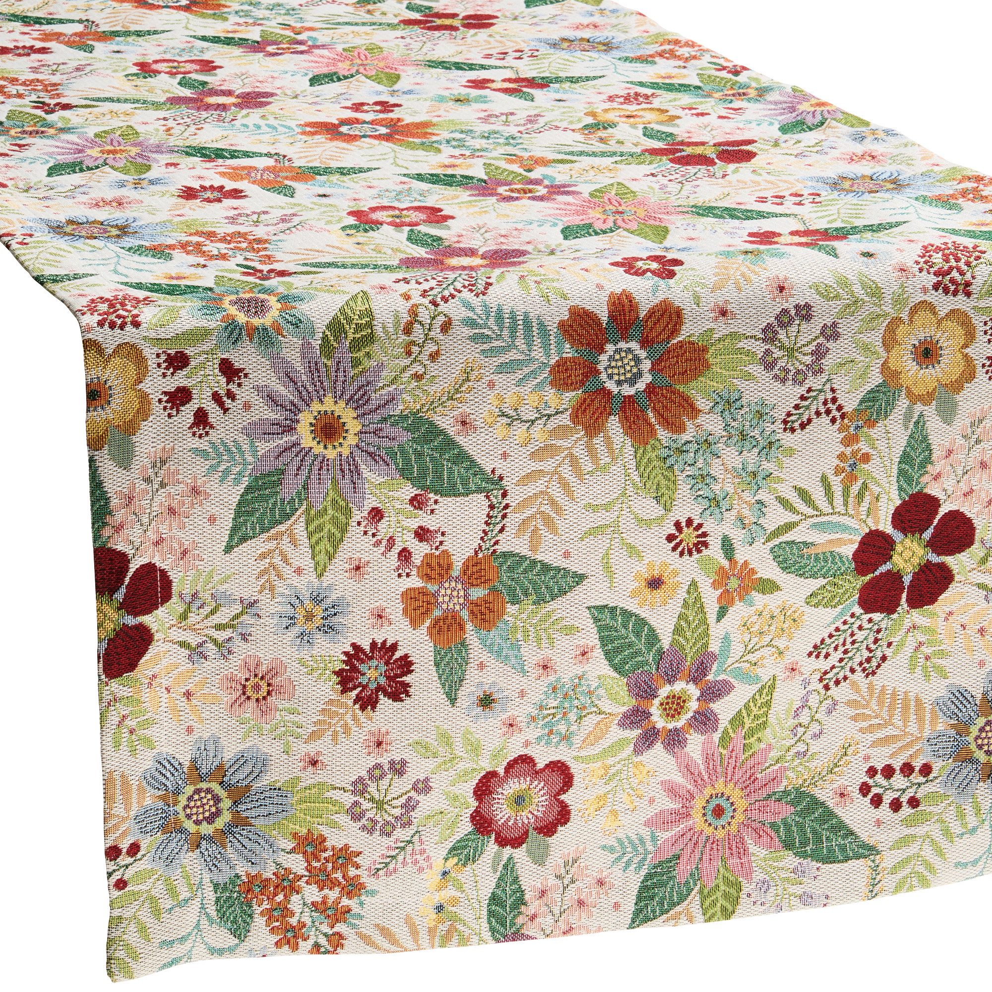 Erwin Müller Tischdecke Tischläufer "Blumen", Jacquard Blumen günstig online kaufen