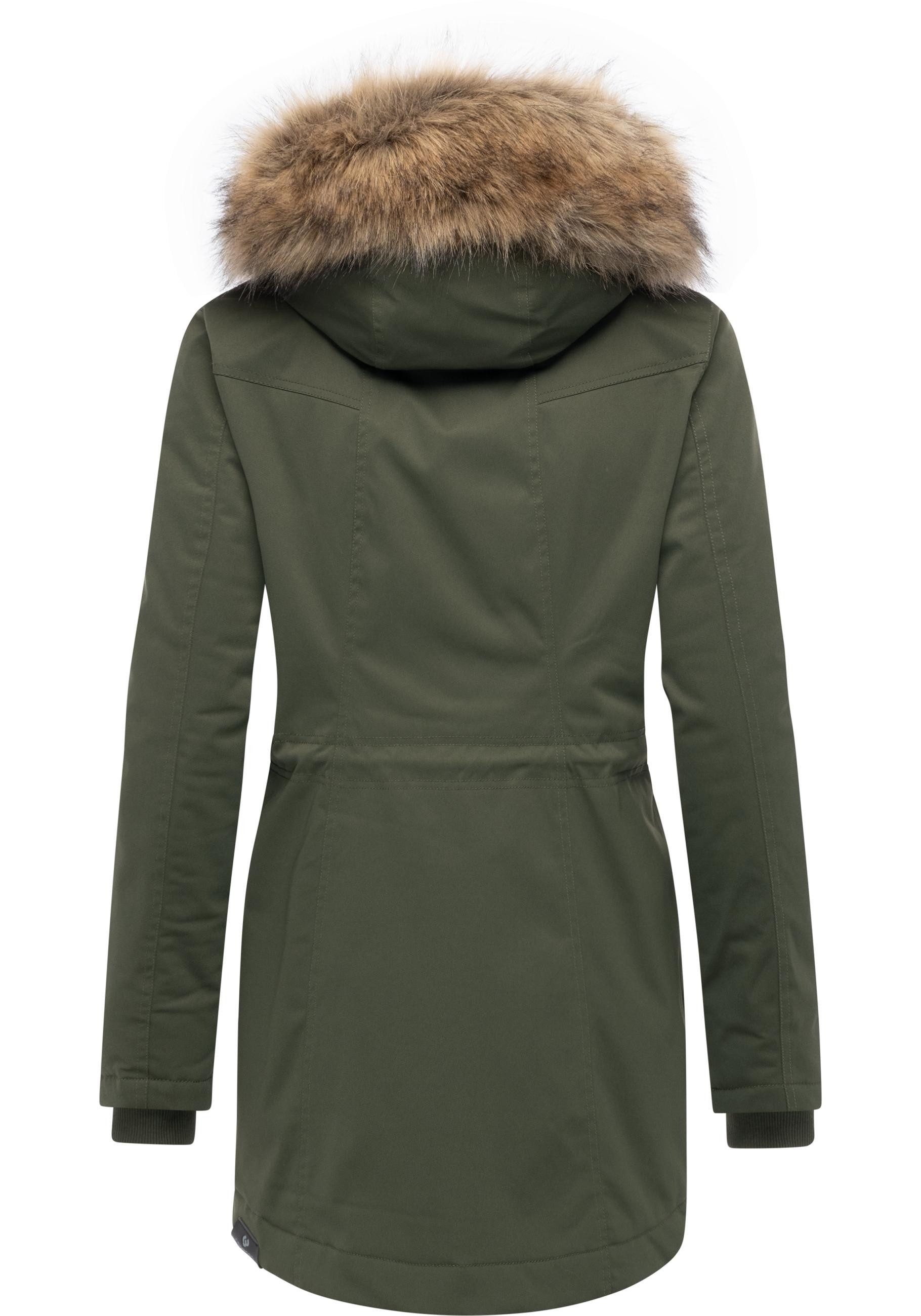 Ragwear Kurzmantel Ellsa B YOUMODO Warmer Damen Winterparka