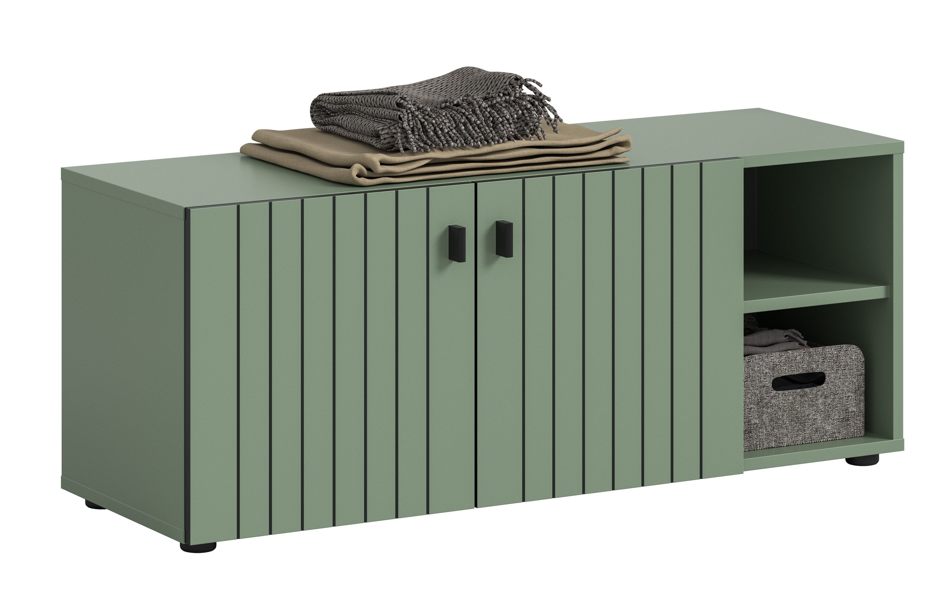freiraum Sitzbank Station, in Smoke Green - 106x43x37cm (BxHxT)