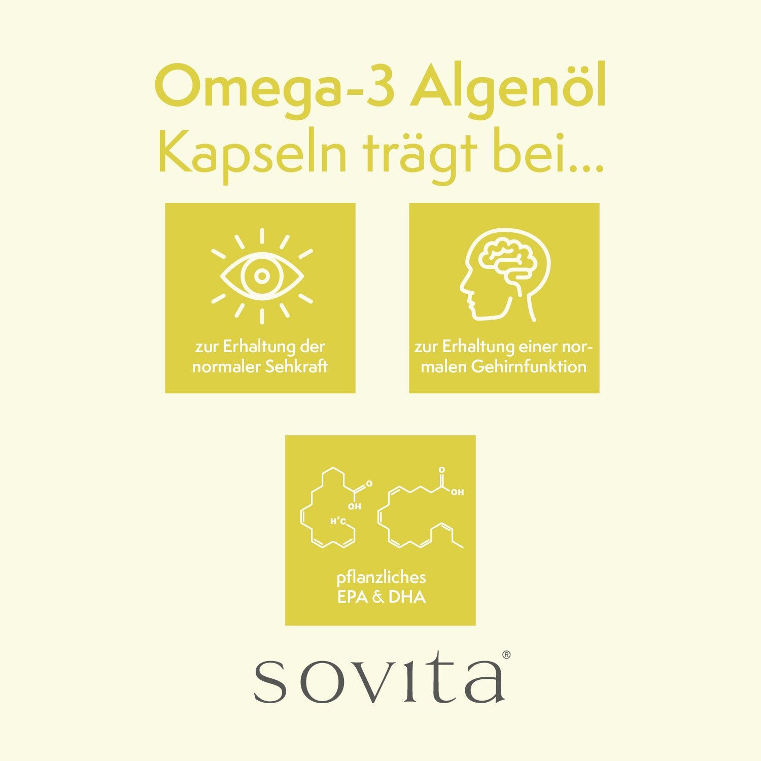 Ascopharm sovita Omega 3 Algenöl Kapseln 1, 1 er