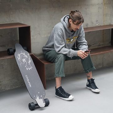 COOL AND FUN E-Skates »Elektro Skateboard Elektrisches Longboard mit Fernbedienung«, E-skateboard für Erwachsene, Jugendliche und Anfänger, 400W Motor
