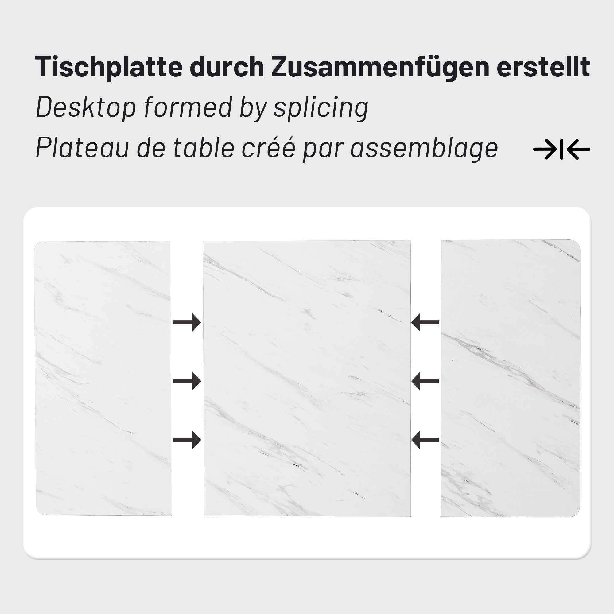 HAUSS SPOLE Esstisch 140x80cm mit verstellbaren günstig online kaufen