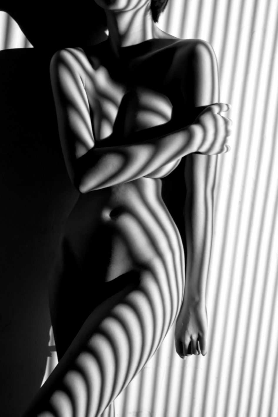 queence Alu-Dibond-Druck Verführerischer Frauenkörper umhüllt, Bilder von Frauen, Erotische Bilder, Frau, Körper, Modern, Personen (1 St), Sinnliche Wandbilder in Galeriequalität inkl. Aufhängesystem