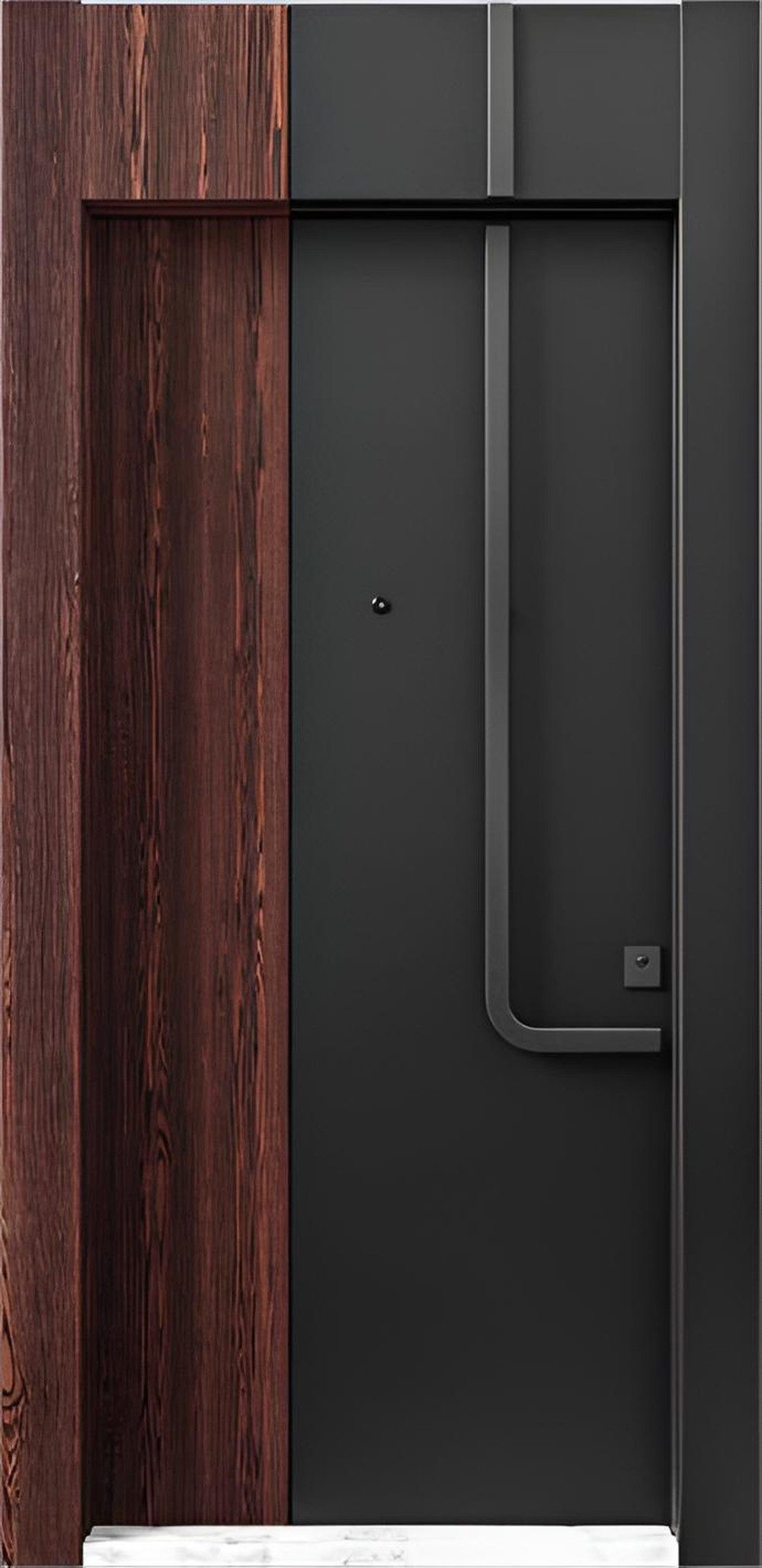 JVmoebel Haustür Schwarz-Braune Designer Wohnungstür Edle Hoteltüren, Made in Europa