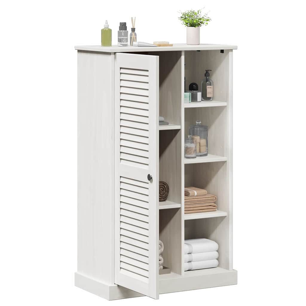 vidaXL Badezimmerspiegelschrank Badezimmerschrank VIGO Weiß und Antikweiß 68 x 34 x 110 cm (1-St)
