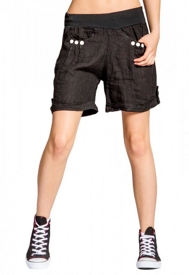 Caspar Shorts BST002 Damen Leinen Shorts