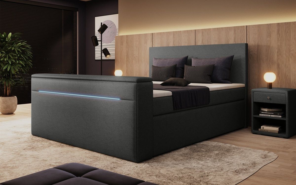 Luxusbetten24 Boxspringbett Simple, mit TV Lift günstig online kaufen