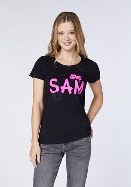 Uncle Sam Print-Shirt mit Print in Airbrush-Optik