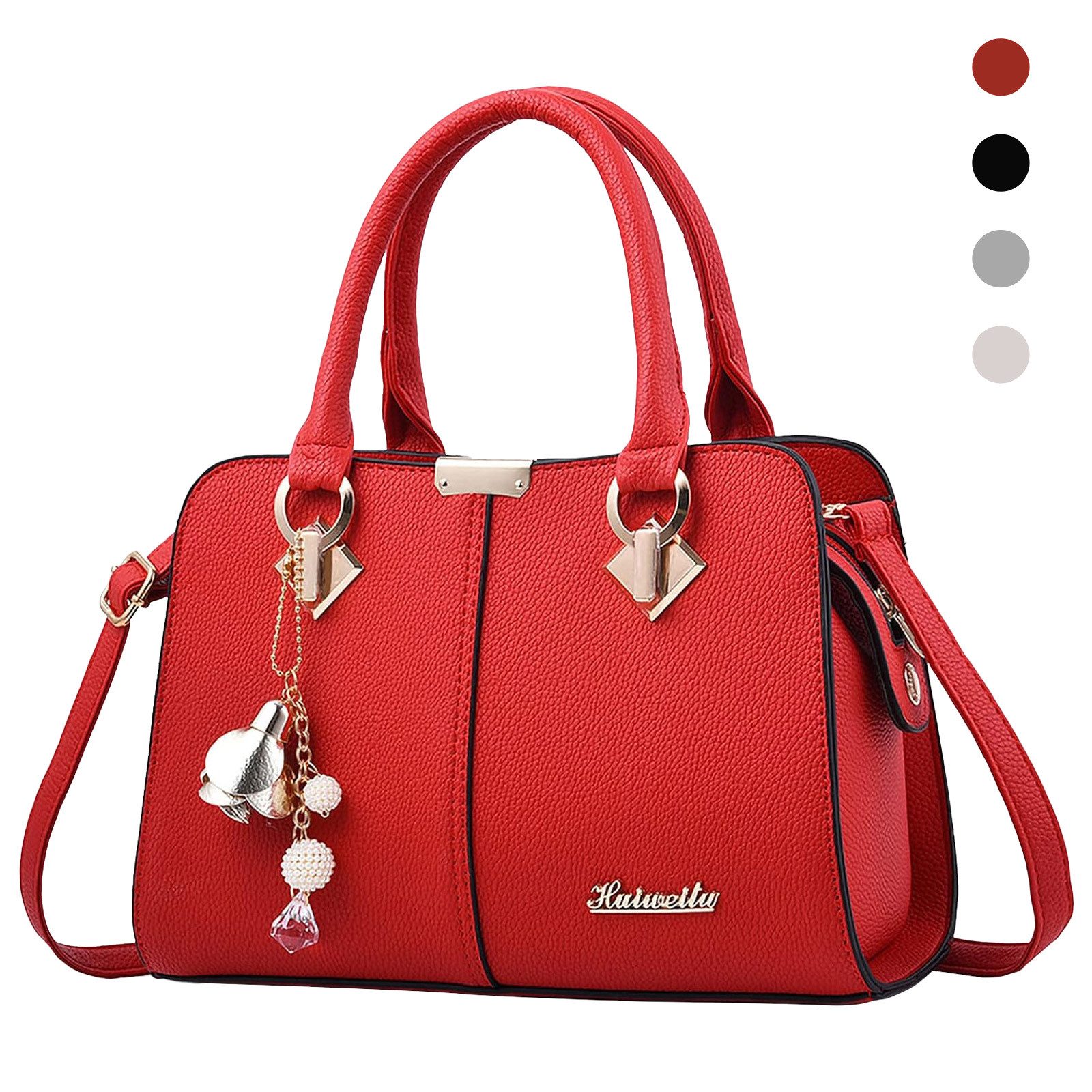 REDOM Henkeltasche Umhängetasche Handtasche Tragetasche Aktentasche Tasche Damen (Schultertasche Arbeitstasche Messenger-Tasche Top Griff mit Schultergurt, 1-tlg., Bürotasche, Unitasche, Freizeittasche, Kunstleder), für Frau Frauen Jungen Freizeit Arbeit