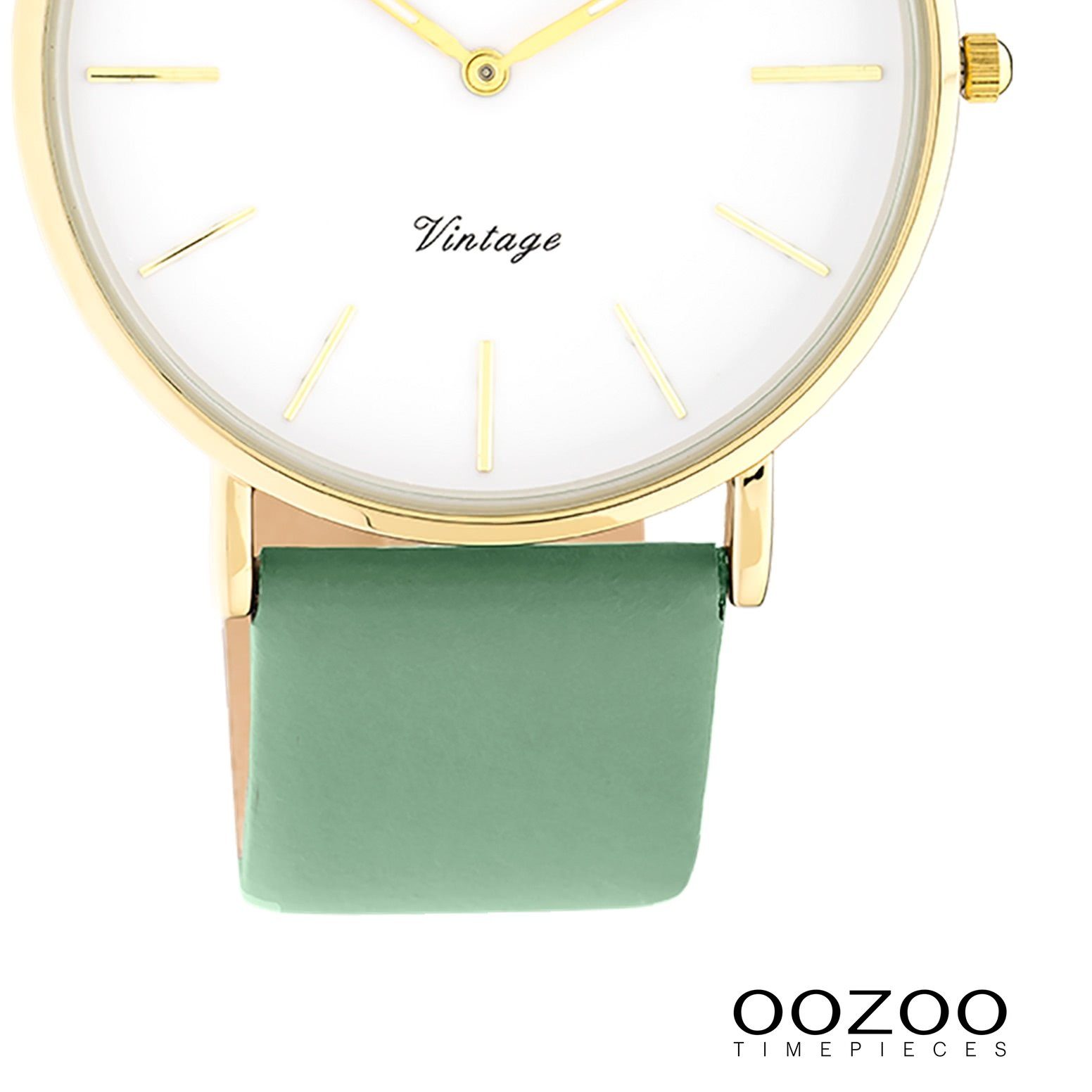 OOZOO Quarzuhr rund, Armbanduhr Lederarmband, Damen Oozoo Vintage (ca. Damenuhr groß Series, 40mm) Fashion-Style