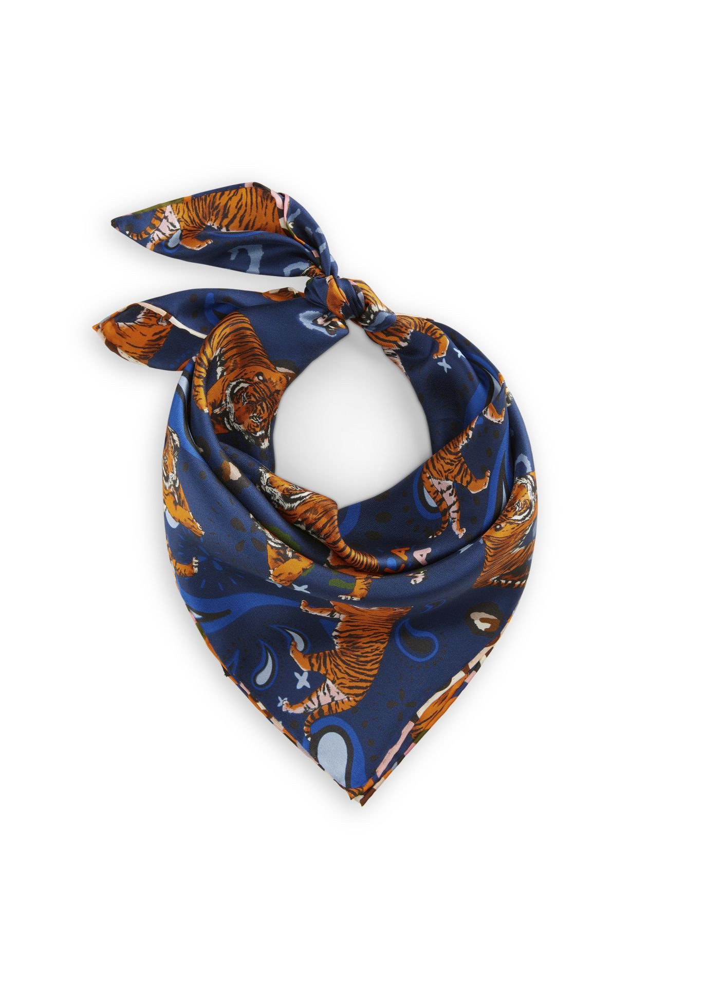 Codello Seidentuch Nickituch aus reiner Seide mit Tiger-Muster, beidseitig günstig online kaufen
